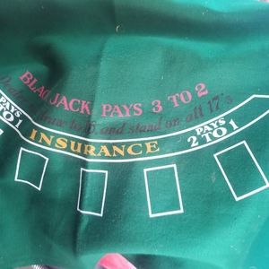 Felt poker table overlay